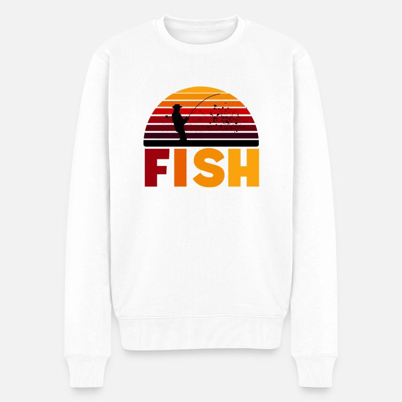 FISH - Männer Premium Bio Pullover - Weiß