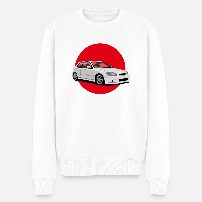 JDM Hatchback - Männer Premium Bio Pullover - Weiß
