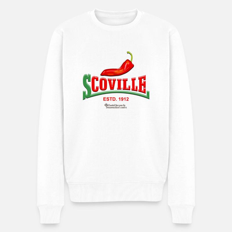 Chili Design Scoville - Pull Premium bio Homme - blanc