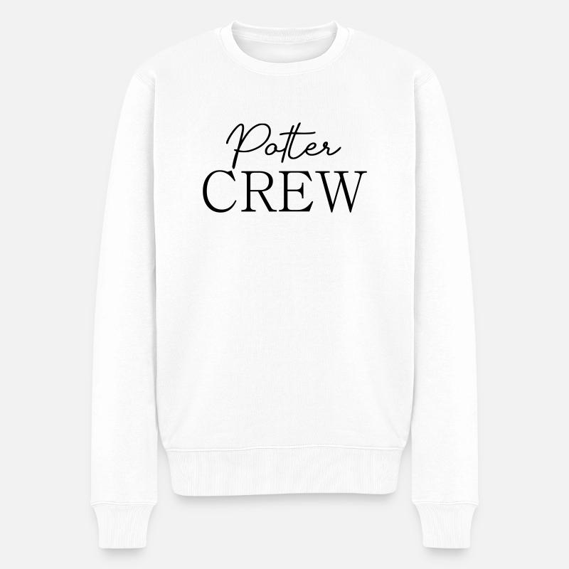 Polter Crew - Männer Premium Bio Pullover - Weiß
