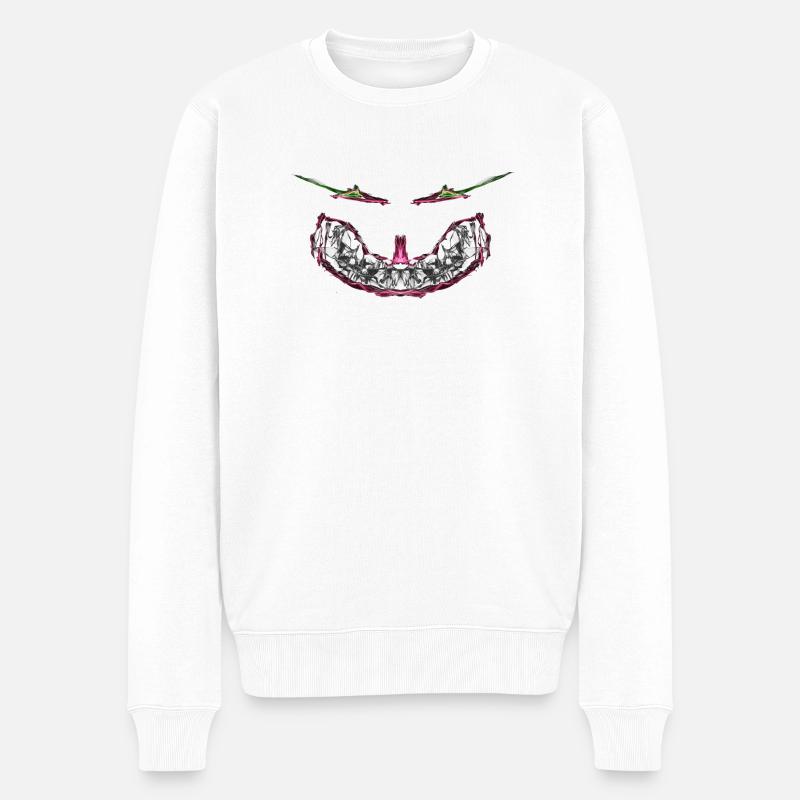 Visage de monstre - Pull Premium bio Homme - blanc