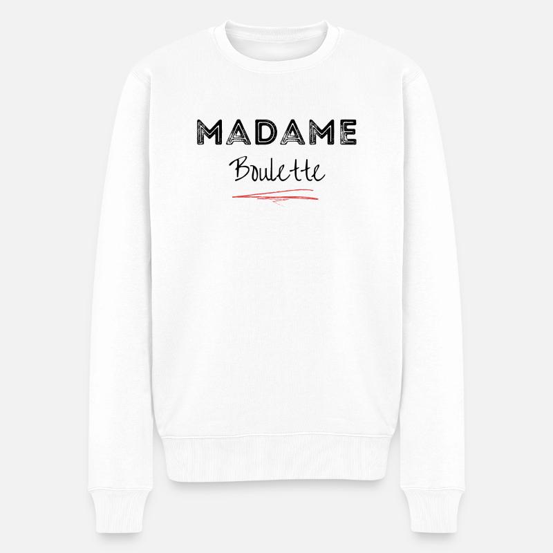 madame boulette - Pull Premium bio Homme - blanc