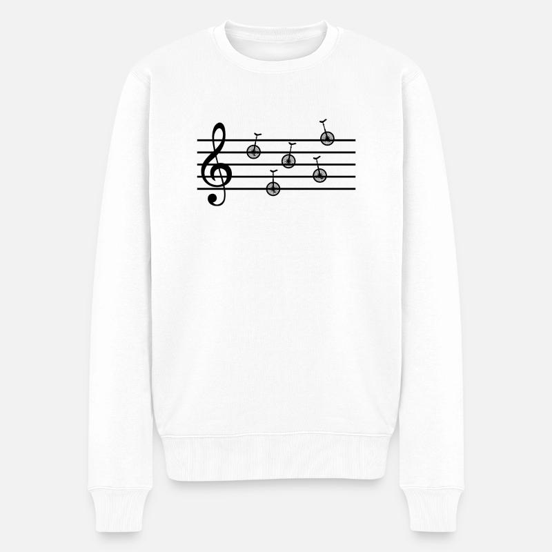 einrad einradartist unicycle einradfahrerin - Männer Premium Bio Pullover - Weiß