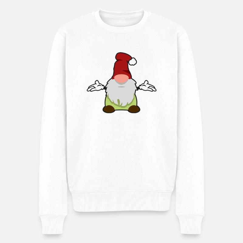 septième gnome de Noël - Pull Premium bio Homme - blanc