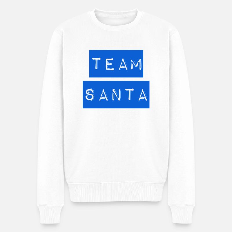 TEAM SANTA +++ Merry Christmas, X-Mas, Weihnachten - Männer Premium Bio Pullover - Weiß