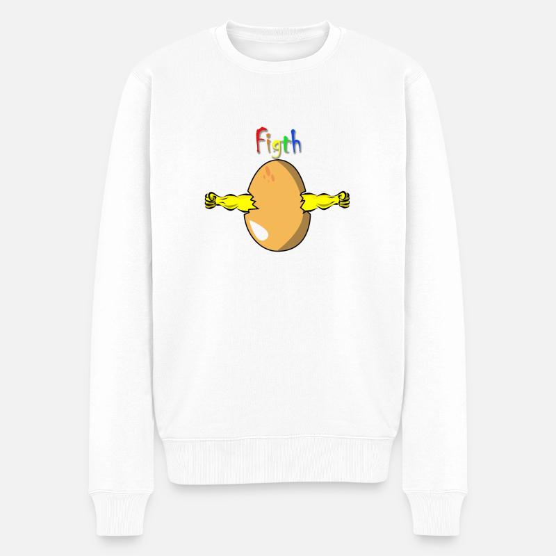 Œufs LGBT - Pull Premium bio Homme - blanc