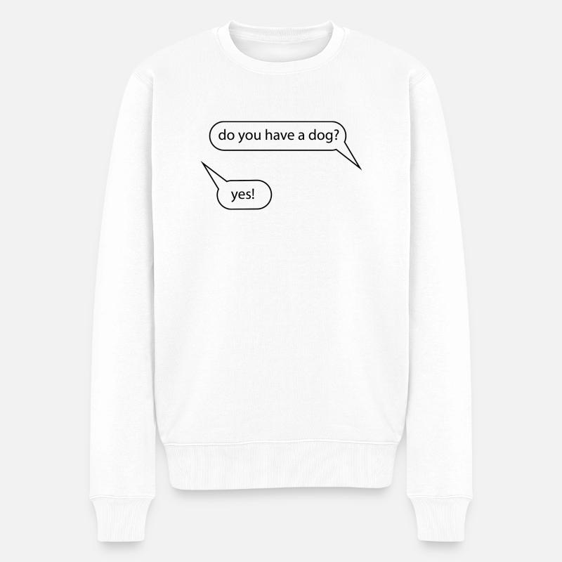 Hund Dog - Männer Premium Bio Pullover - Weiß