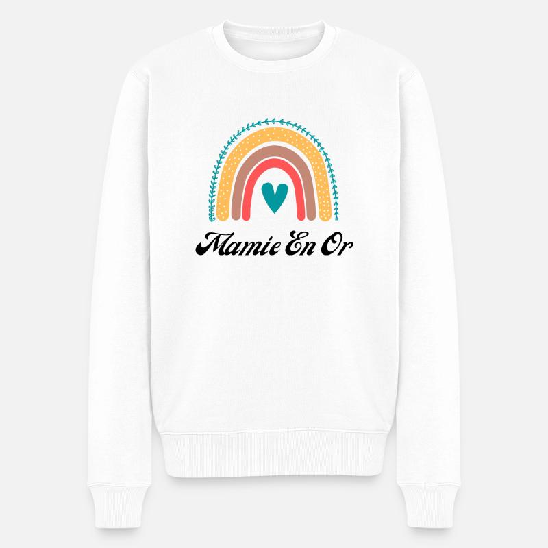 Goldene Oma - Männer Premium Bio Pullover - Weiß