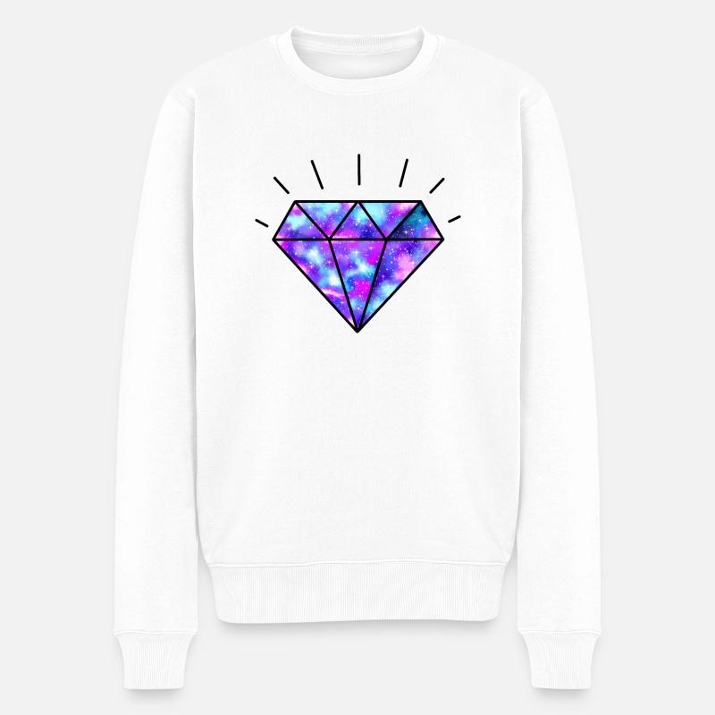 DIAMANT GALAXIE - Pull Premium bio Homme - blanc