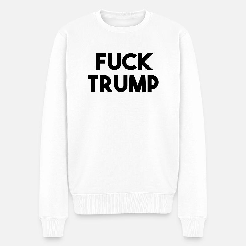 FUCK  - Männer Premium Bio Pullover - Weiß