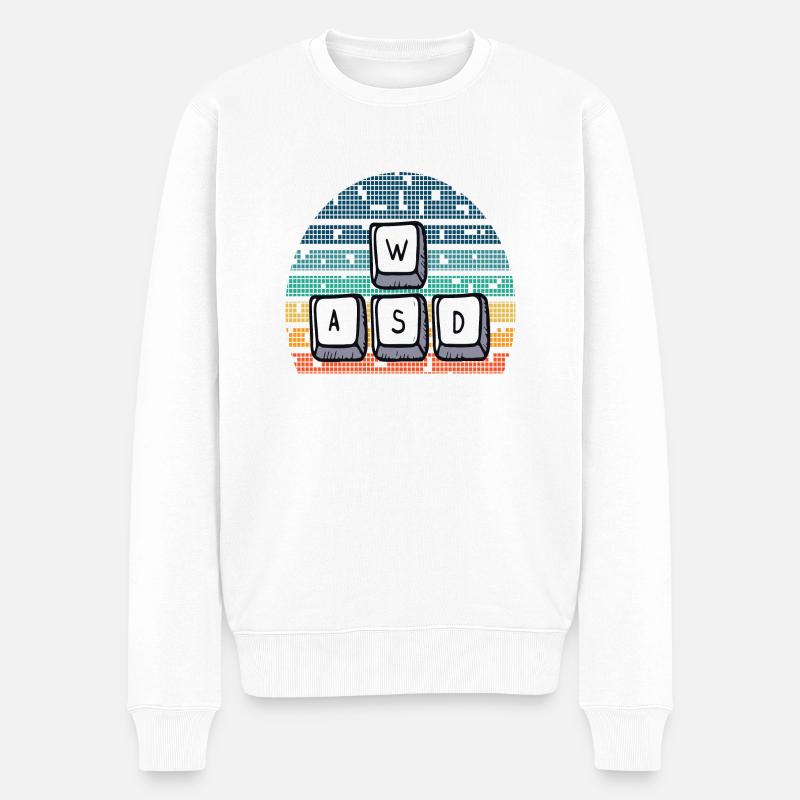 WASD Rétro - Pull Premium bio Homme - blanc