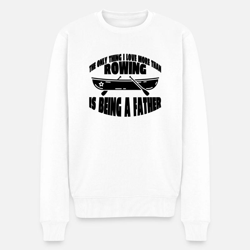 Canottaggio Canottaggio Canottaggio Canottaggio Canottaggio Squadra di canottaggio - Maglione ecologico premium da uomo - bianco