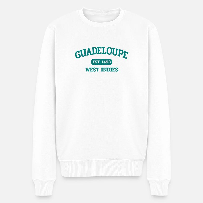 Guadeloupe - Point-à-Pitre - Caraïbes - Antilles - Pull Premium bio Homme - blanc