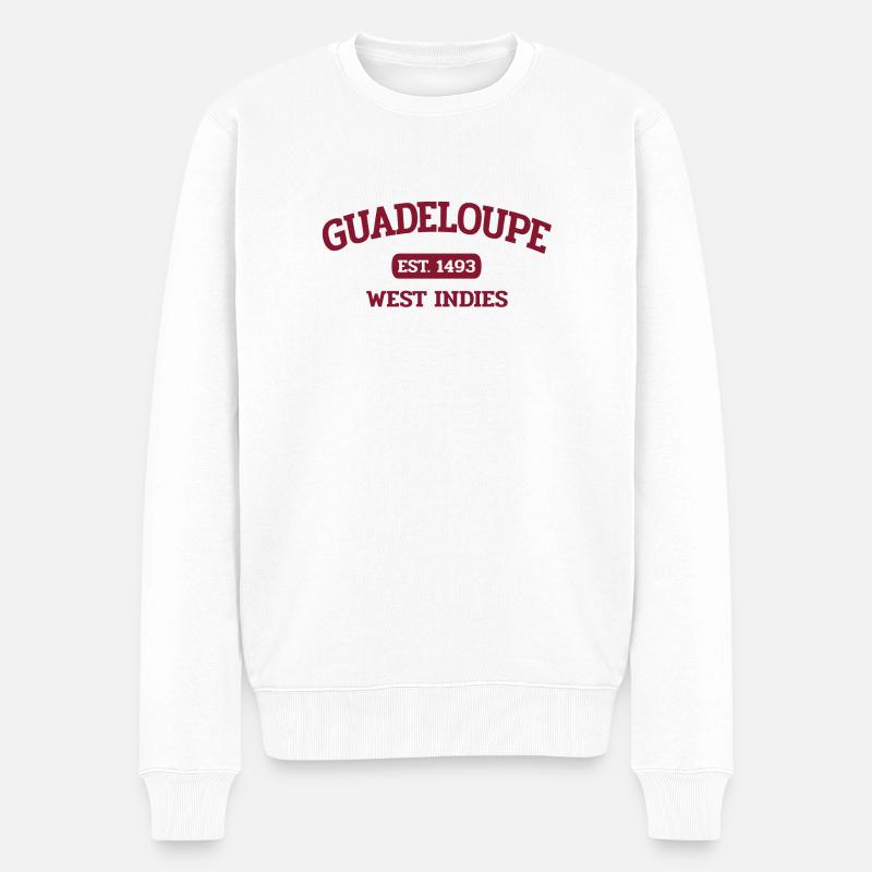 Guadeloupe - Point-à-Pitre - Caraïbes - Antilles - Pull Premium bio Homme - blanc