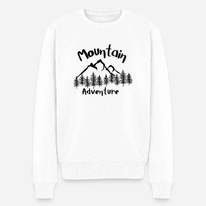 Mountain Adventure - Männer Premium Bio Pullover - Weiß