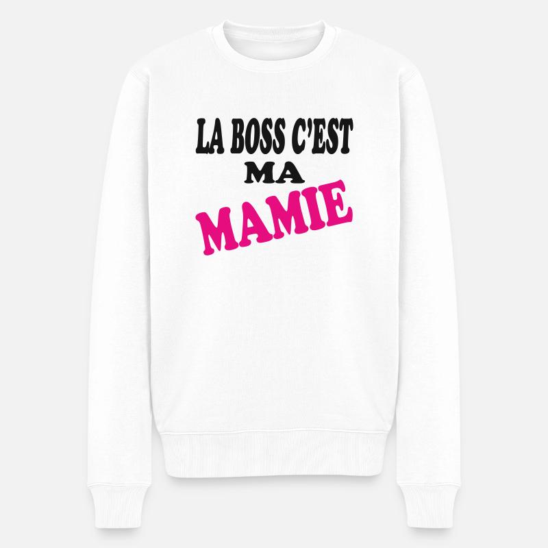 La c'est ma MAMIE - Pull Premium bio Homme - blanc