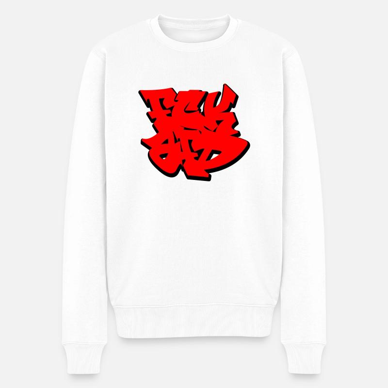 FCKAFD - Männer Premium Bio Pullover - Weiß