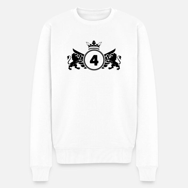wappen 4 - Männer Premium Bio Pullover - Weiß