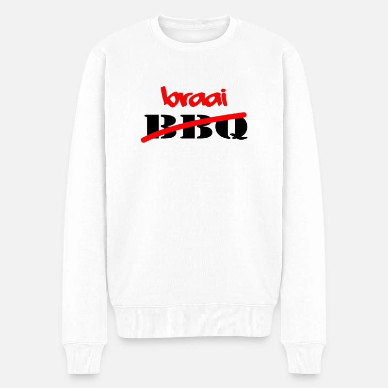 Braai Nicht Grill - Männer Premium Bio Pullover - Weiß