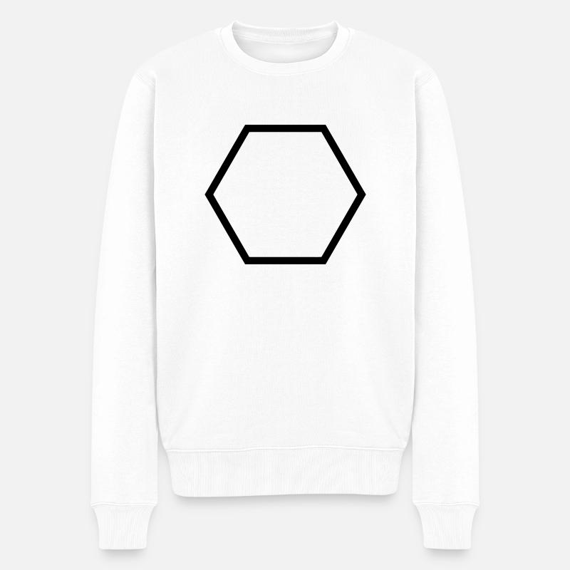 Polygone (à personnaliser) - Pull Premium bio Homme - blanc