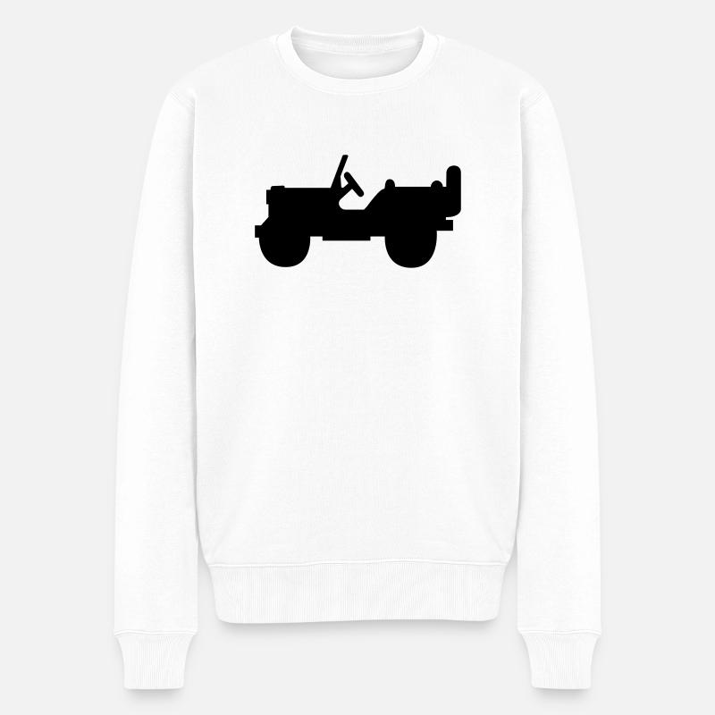 Shilouette Willys solo - Männer Premium Bio Pullover - Weiß