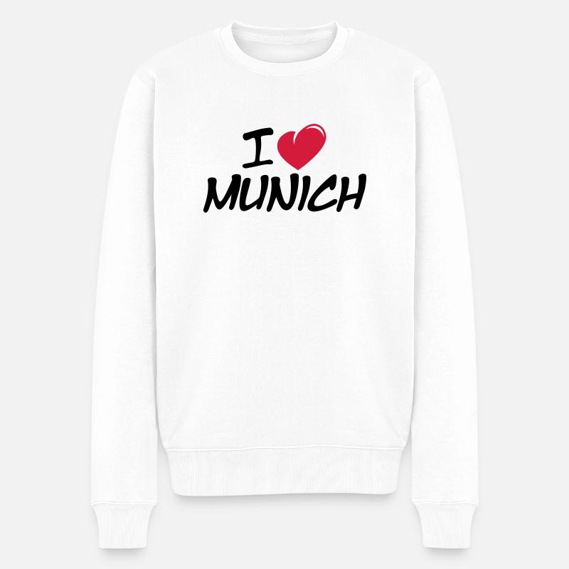 J'aime Munich / J'aime Munich - Pull Premium bio Homme - blanc