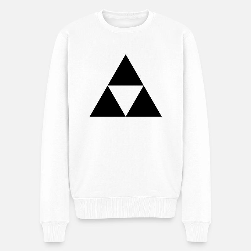 triangle - Männer Premium Bio Pullover - Weiß