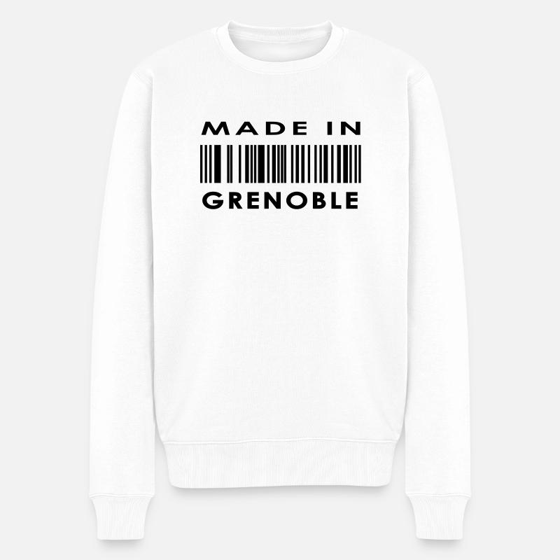 Grenoble - Männer Premium Bio Pullover - Weiß