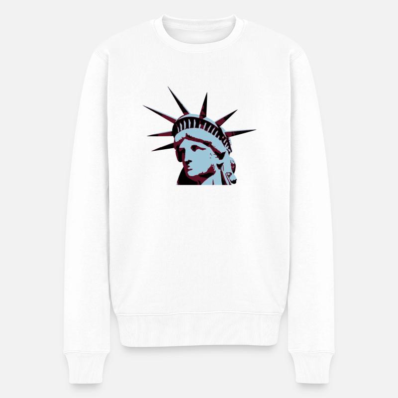 Lady Liberty - Pull Premium bio Homme - blanc