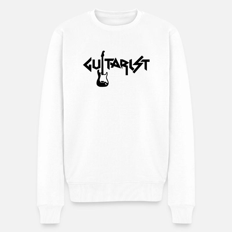 guitarist - Pull Premium bio Homme - blanc
