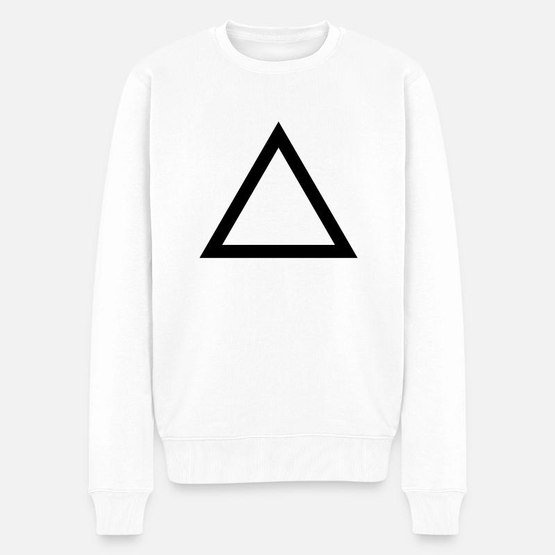 triangle_line - Pull Premium bio Homme - blanc