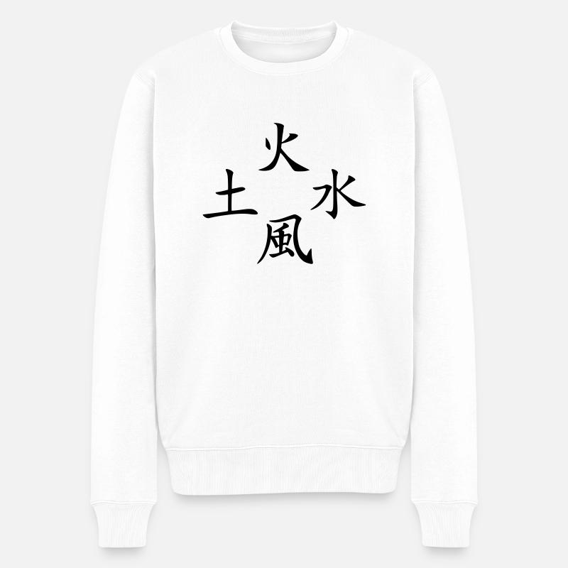 4 elements2 - Männer Premium Bio Pullover - Weiß