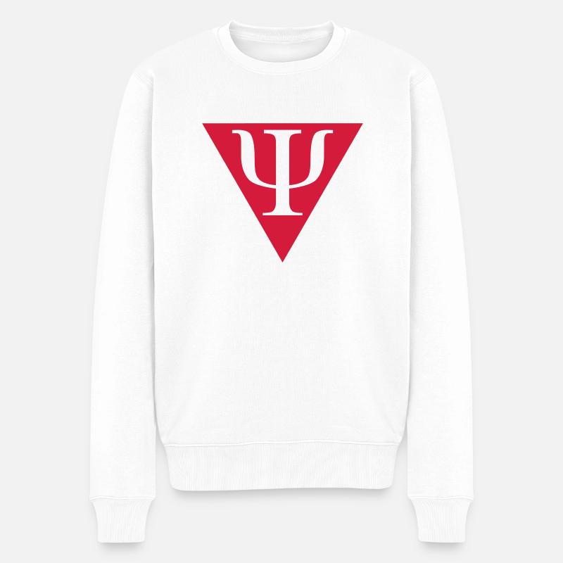 PSY__V002 - Männer Premium Bio Pullover - Weiß