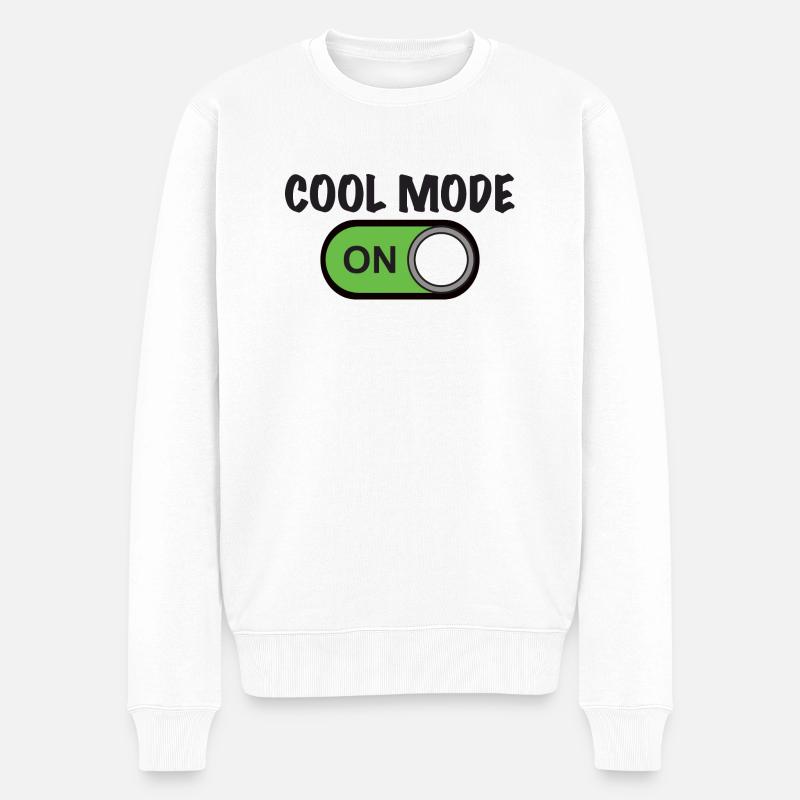 MODE COOL ON - Pull Premium bio Homme - blanc