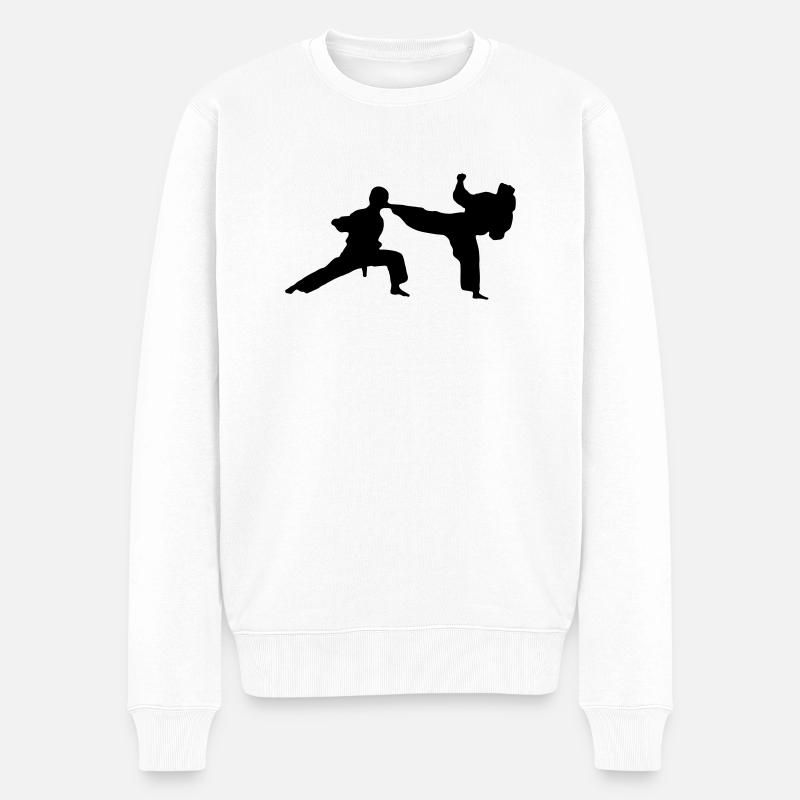 kung-fu karaté combats - Pull Premium bio Homme - blanc
