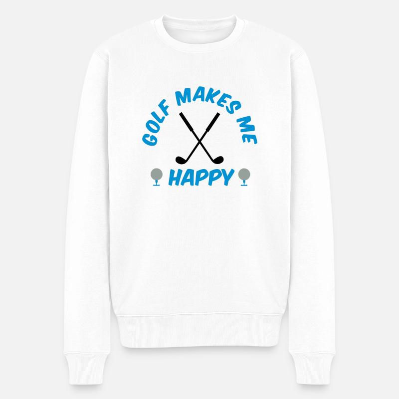 golf - Männer Premium Bio Pullover - Weiß