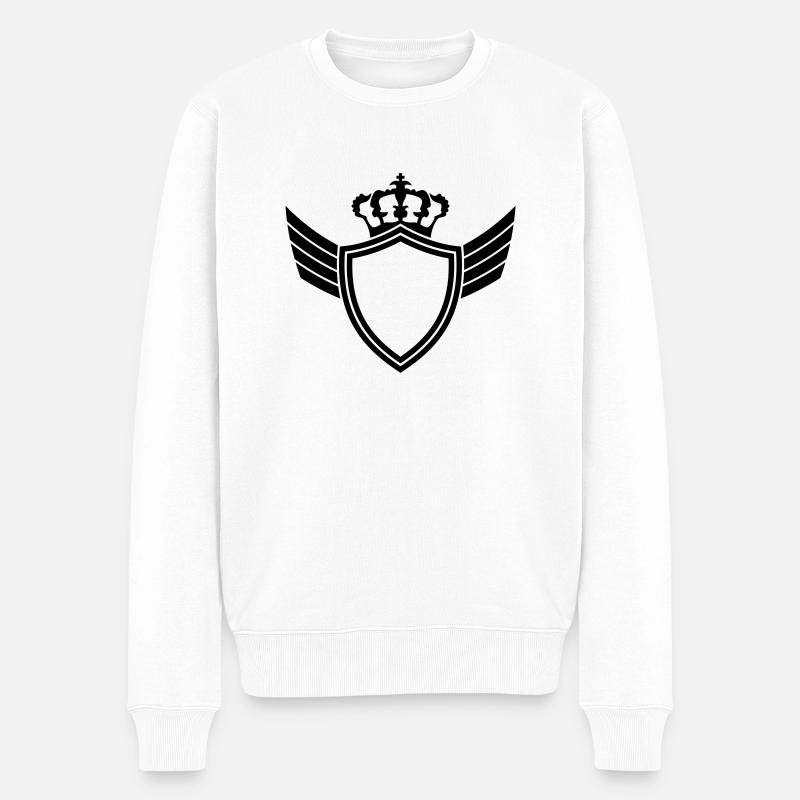 King Blazon - Pull Premium bio Homme - blanc