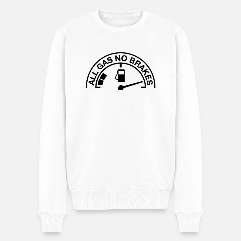 all_gas_no_brakes__sa1 - Männer Premium Bio Pullover - Weiß
