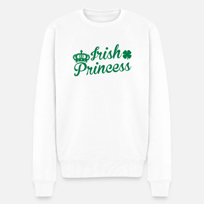 Irish Princess - Männer Premium Bio Pullover - Weiß