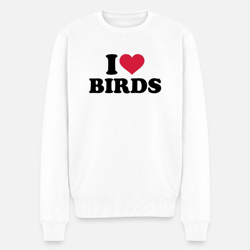 I love birds - Pull Premium bio Homme - blanc