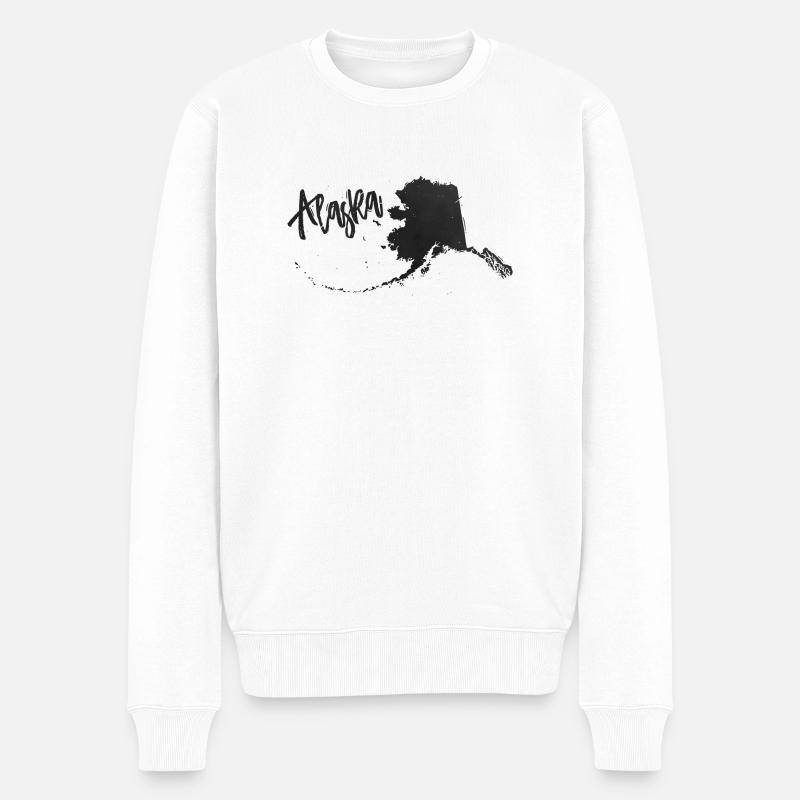 Alaska - Männer Premium Bio Pullover - Weiß