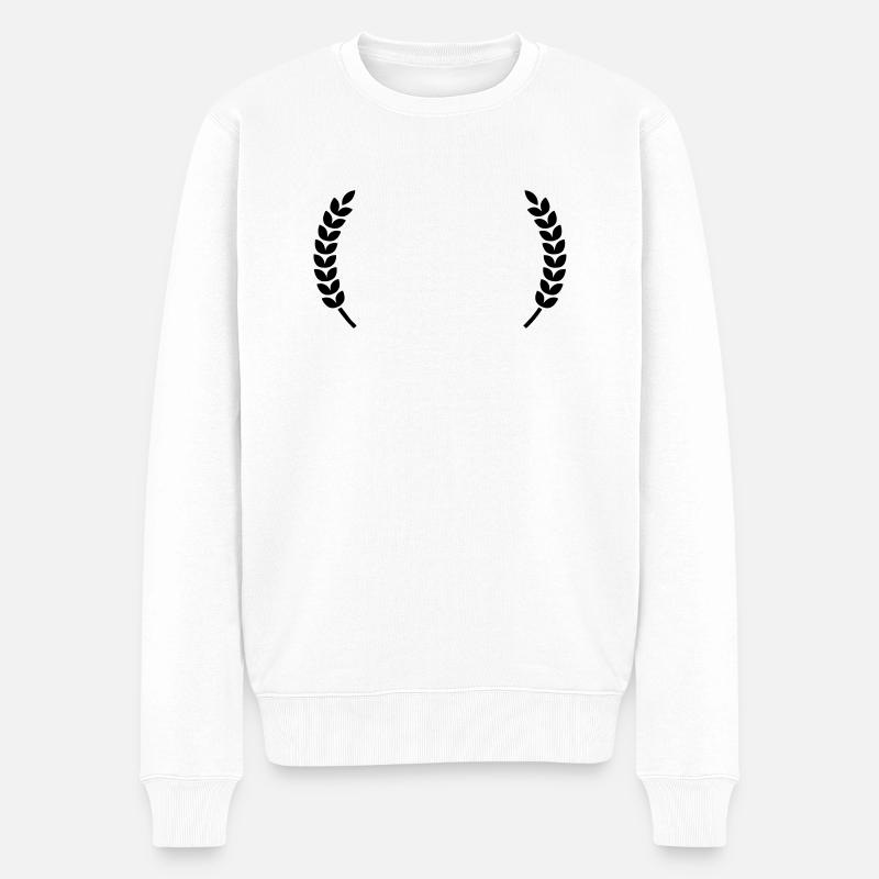 stars symbol - Männer Premium Bio Pullover - Weiß