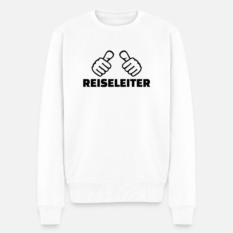 Reiseleiter - Männer Premium Bio Pullover - Weiß