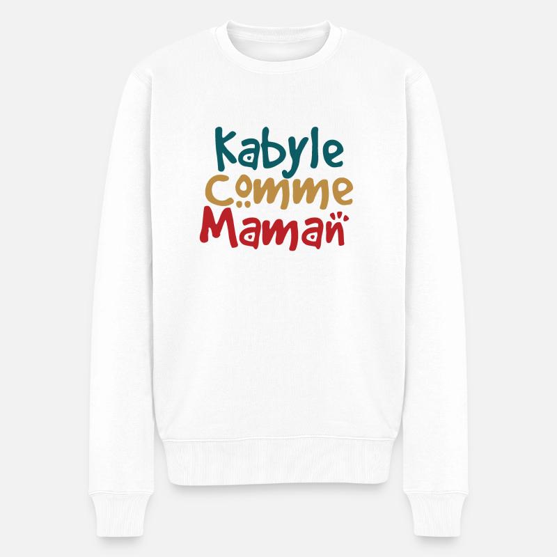 Kabyle comme maman - Pull Premium bio Homme - blanc