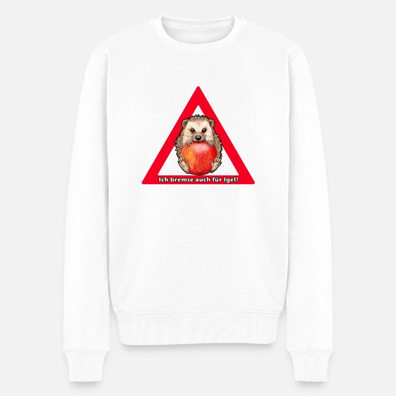 Igel - Männer Premium Bio Pullover - Weiß