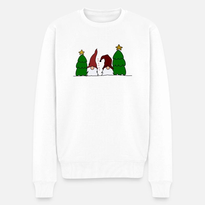 Weihnachtsmann - Männer Premium Bio Pullover - Weiß