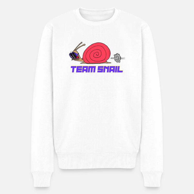 Team Schneckenlauf - Männer Premium Bio Pullover - Weiß