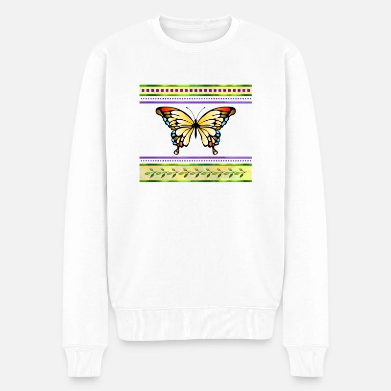 Papillon - Pull Premium bio Homme - blanc
