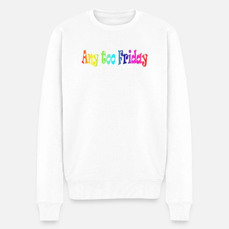 zu viel Freitag - Männer Premium Bio Pullover - Weiß