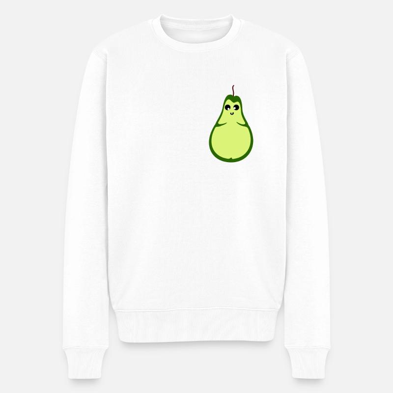 Birne - Männer Premium Bio Pullover - Weiß